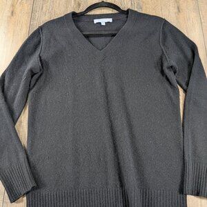 Antonio Melani Sweater Womens Medium Black 100% Cashmere Pullover V Neck